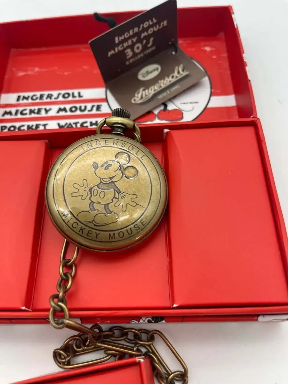 Ingersoll Mickey Mouse 30's Collection Pocket Watch Disney Parks Limited Edition